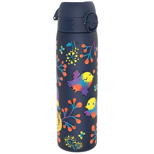 Ion8 Trinkflasche, 500 ml, Auslaufsicher, Einhandöffnung, Sichere Verriegelung, Spülmaschinenfest, BPA-frei, Tragegriff, Klappdeckel, Leicht zu Reinigen, Klimaneutral, Vögel Design Ion8 Trinkflasche, 500 ml, Auslaufsicher, Einhandöffnung, Sichere Verriegelung, Spülmaschinenfest, BPA-frei, Tragegriff, Klappdeckel, Leicht zu Reinigen, Klimaneutral, Vögel Design von ion8