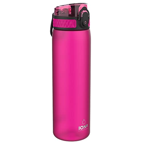 Ion8 Trinkflasche, 500 ml, Auslaufsicher, Einhandöffnung, Sichere Verriegelung, Spülmaschinenfest, BPA-frei, Tragegriff, Klappdeckel, Leicht zu Reinigen, Klimaneutral, Rosa Ion8 Trinkflasche, 500 ml, Auslaufsicher, Einhandöffnung, Sichere Verriegelung, Spülmaschinenfest, BPA-frei, Tragegriff, Klappdeckel, Leicht zu Reinigen, Klimaneutral, Rosa von ion8