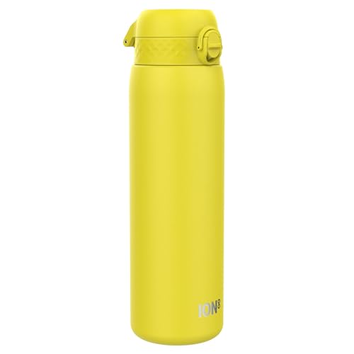 Ion8 Vakuumisolierte Edelstahl-Trinkflasche, 1 Liter, 920 ml, Auslaufsicher, Einhandöffnung, Sichere Verriegelung, Spülmaschinenfest, Tragegriff, Langlebig, Ideal für Sport und Yoga, Gelb Ion8 Vakuumisolierte Edelstahl-Trinkflasche, 1 Liter, 920 ml, Auslaufsicher, Einhandöffnung, Sichere Verriegelung, Spülmaschinenfest, Tragegriff, Langlebig, Ideal für Sport und Yoga, Gelb von ion8