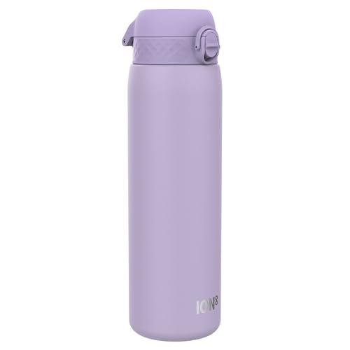 ion8 Vakuumisolierte Edelstahl-Trinkflasche, 1 Liter, 920 ml, Auslaufsicher, Einhandöffnung, Sichere Verriegelung, Spülmaschinenfest, Tragegriff, Langlebig, Ideal für Sport und Yoga, Helles Lila ion8 Vakuumisolierte Edelstahl-Trinkflasche, 1 Liter, 920 ml, Auslaufsicher, Einhandöffnung, Sichere Verriegelung, Spülmaschinenfest, Tragegriff, Langlebig, Ideal für Sport und Yoga, Helles Lila von ion8