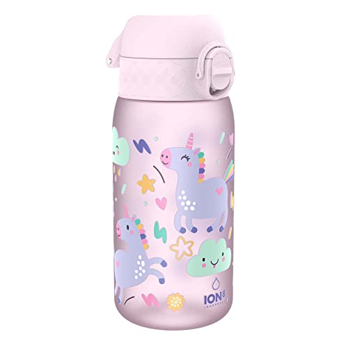 Ion8 Kinder Trinkflasche, 350ml, Auslaufsicher, Einhandöffnung, Sichere Verriegelung, Spülmaschinenfest, BPA-frei, Tragegriff, Klappdeckel, Leicht zu Reinigen, Klimaneutral, Einhörner-Design Ion8 Kinder Trinkflasche, 350ml, Auslaufsicher, Einhandöffnung, Sichere Verriegelung, Spülmaschinenfest, BPA-frei, Tragegriff, Klappdeckel, Leicht zu Reinigen, Klimaneutral, Einhörner-Design von ion8