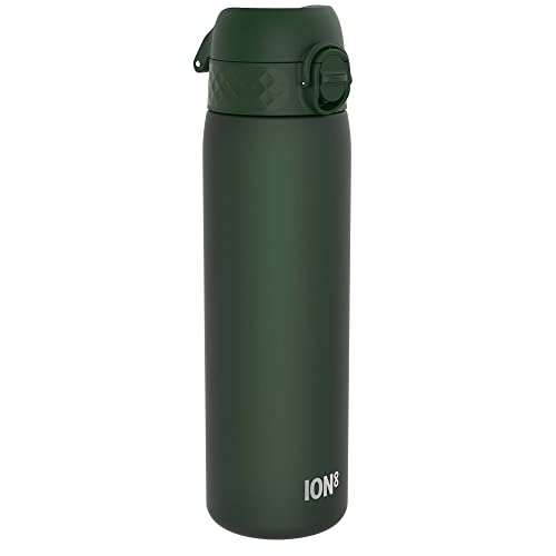 Ion8 Trinkflasche, 500 ml, Auslaufsicher, Einhandöffnung, Sichere Verriegelung, Spülmaschinenfest, BPA-frei, Tragegriff, Klappdeckel, Leicht zu Reinigen, Klimaneutral, Dunkelgrün Ion8 Trinkflasche, 500 ml, Auslaufsicher, Einhandöffnung, Sichere Verriegelung, Spülmaschinenfest, BPA-frei, Tragegriff, Klappdeckel, Leicht zu Reinigen, Klimaneutral, Dunkelgrün von ion8