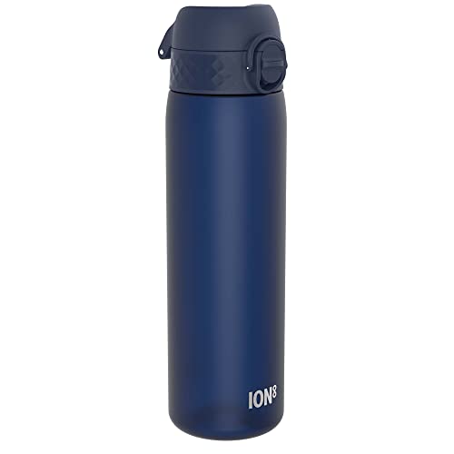 Ion8 Trinkflasche, 500 ml, Auslaufsicher, Einhandöffnung, Sichere Verriegelung, Spülmaschinenfest, BPA-frei, Tragegriff, Klappdeckel, Leicht zu Reinigen, Klimaneutral, Marineblau Ion8 Trinkflasche, 500 ml, Auslaufsicher, Einhandöffnung, Sichere Verriegelung, Spülmaschinenfest, BPA-frei, Tragegriff, Klappdeckel, Leicht zu Reinigen, Klimaneutral, Marineblau von ion8