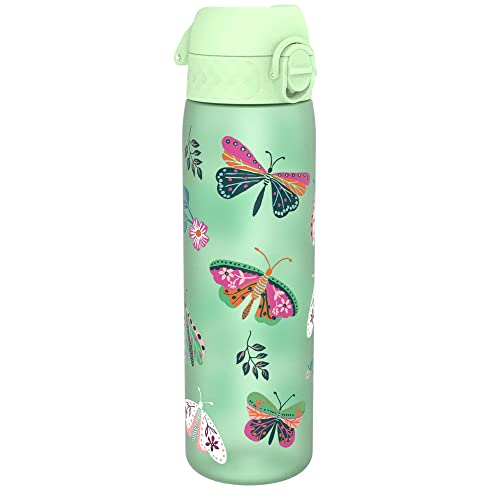 Ion8 Trinkflasche, 500 ml, Auslaufsicher, Einhandöffnung, Sichere Verriegelung, Spülmaschinenfest, BPA-frei, Tragegriff, Klappdeckel, Leicht zu Reinigen, Klimaneutral, Schmetterlinge Ion8 Trinkflasche, 500 ml, Auslaufsicher, Einhandöffnung, Sichere Verriegelung, Spülmaschinenfest, BPA-frei, Tragegriff, Klappdeckel, Leicht zu Reinigen, Klimaneutral, Schmetterlinge von ion8