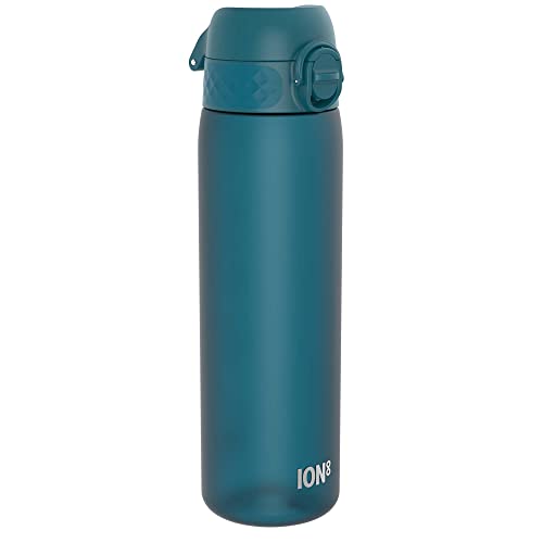 Ion8 Trinkflasche, 500 ml, Auslaufsicher, Einhandöffnung, Sichere Verriegelung, Spülmaschinenfest, BPA-frei, Tragegriff, Klappdeckel, Leicht zu Reinigen, Klimaneutral, Dunkles Blaugrün Ion8 Trinkflasche, 500 ml, Auslaufsicher, Einhandöffnung, Sichere Verriegelung, Spülmaschinenfest, BPA-frei, Tragegriff, Klappdeckel, Leicht zu Reinigen, Klimaneutral, Dunkles Blaugrün von ion8