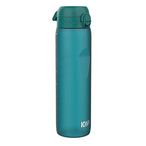 Ion8 1 Liter Trinkflasche, 1000ml, Auslaufsicher, Einhandöffnung, Sichere Verriegelung, Spülmaschinenfest, BPA-frei, Tragegriff, Leicht zu Reinigen, Ideal für Sport und Fitnessstudio, Aqua Ion8 1 Liter Trinkflasche, 1000ml, Auslaufsicher, Einhandöffnung, Sichere Verriegelung, Spülmaschinenfest, BPA-frei, Tragegriff, Leicht zu Reinigen, Ideal für Sport und Fitnessstudio, Aqua von ion8