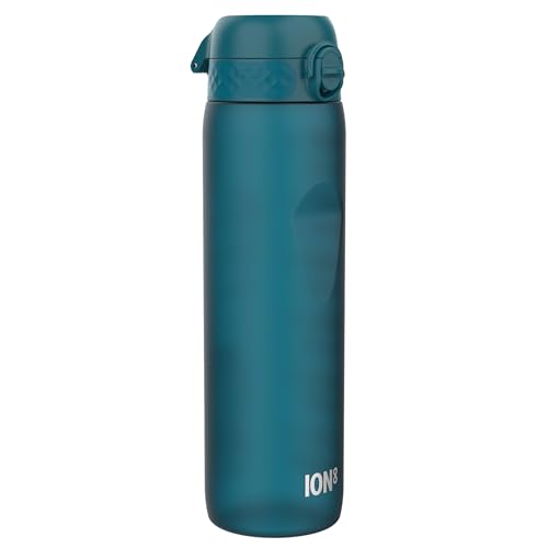 Ion8 1 Liter Trinkflasche mit mit Zeitmarkierungen, Auslaufsicher, Einhandöffnung, Sichere Verriegelung, Spülmaschinenfest, BPA-frei, Tragegriff, Leicht zu Reinigen, Ideale für Fitnessstudio, Blaugrün Ion8 1 Liter Trinkflasche mit mit Zeitmarkierungen, Auslaufsicher, Einhandöffnung, Sichere Verriegelung, Spülmaschinenfest, BPA-frei, Tragegriff, Leicht zu Reinigen, Ideale für Fitnessstudio, Blaugrün von ion8