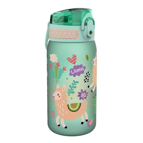 ion8 Lecksichere Wasserflasche für Kinder, Recyclon, Lamas, 350 ml, Kunststoff von ion8