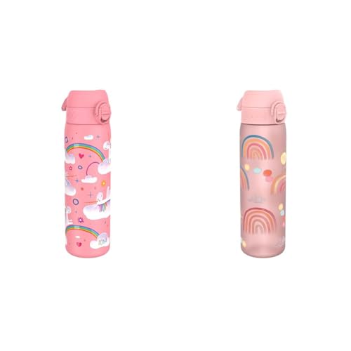 ion8 Vakuumisolierte Edelstahl-Trinkflasche, 500 ml & Trinkflasche, 500 ml, Auslaufsicher, Einhandöffnung, Sichere Verriegelung ion8 Vakuumisolierte Edelstahl-Trinkflasche, 500 ml & Trinkflasche, 500 ml, Auslaufsicher, Einhandöffnung, Sichere Verriegelung von ion8