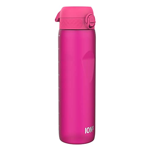Ion8 1 Liter Trinkflasche, 1000ml, Auslaufsicher, Einhandöffnung, Sichere Verriegelung, Spülmaschinenfest, BPA-frei, Tragegriff, Leicht zu Reinigen, Ideal für Sport und Fitnessstudio, Rose Ion8 1 Liter Trinkflasche, 1000ml, Auslaufsicher, Einhandöffnung, Sichere Verriegelung, Spülmaschinenfest, BPA-frei, Tragegriff, Leicht zu Reinigen, Ideal für Sport und Fitnessstudio, Rose von ion8
