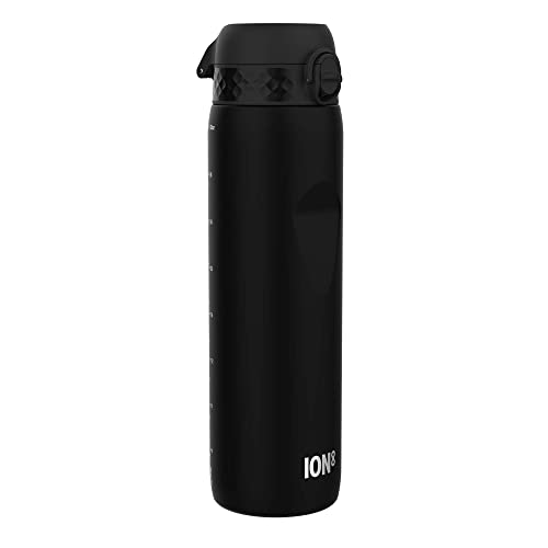 Ion8 1 Liter Trinkflasche, 1000ml, Auslaufsicher, Einhandöffnung, Sichere Verriegelung, Spülmaschinenfest, BPA-frei, Tragegriff, Leicht zu Reinigen, Ideal für Sport und Fitnessstudio, Schwarz Ion8 1 Liter Trinkflasche, 1000ml, Auslaufsicher, Einhandöffnung, Sichere Verriegelung, Spülmaschinenfest, BPA-frei, Tragegriff, Leicht zu Reinigen, Ideal für Sport und Fitnessstudio, Schwarz von ion8