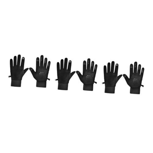 iplusmile 3St Handschuhe befreien Schneehandschuhe Fahren Handschuhe Kletterhandschuhe Kälteschutz-Handschuhe laufhandschuhe Outdoor-Fahrradhandschuhe -Handwärmer Kieselgel Black von iplusmile