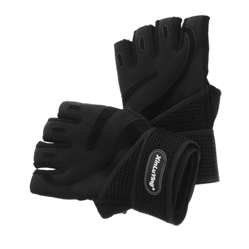 iplusmile Profi Fitness Handschuhe Für Gewichtheben Und Bodybuilding Atmungsaktive Halbfinger Handschuhe Größe M Schwarz Für Optimalen Grip Und Komfort Beim Training von iplusmile