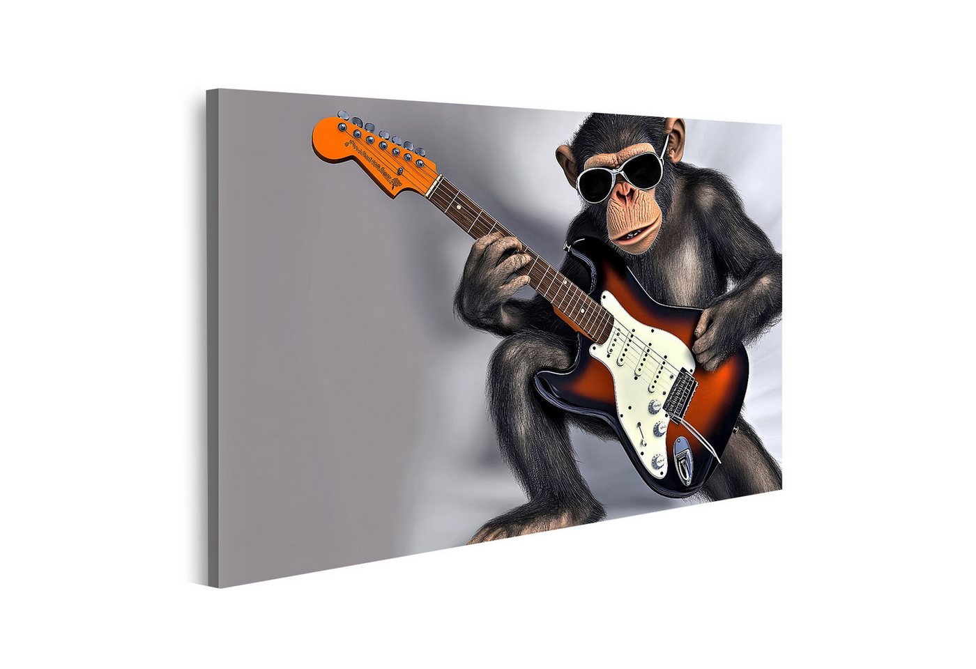 islandburner Leinwandbild, Affe mit Sonnenbrille spielt Gitarre islandburner Leinwandbild, Affe mit Sonnenbrille spielt Gitarre von islandburner