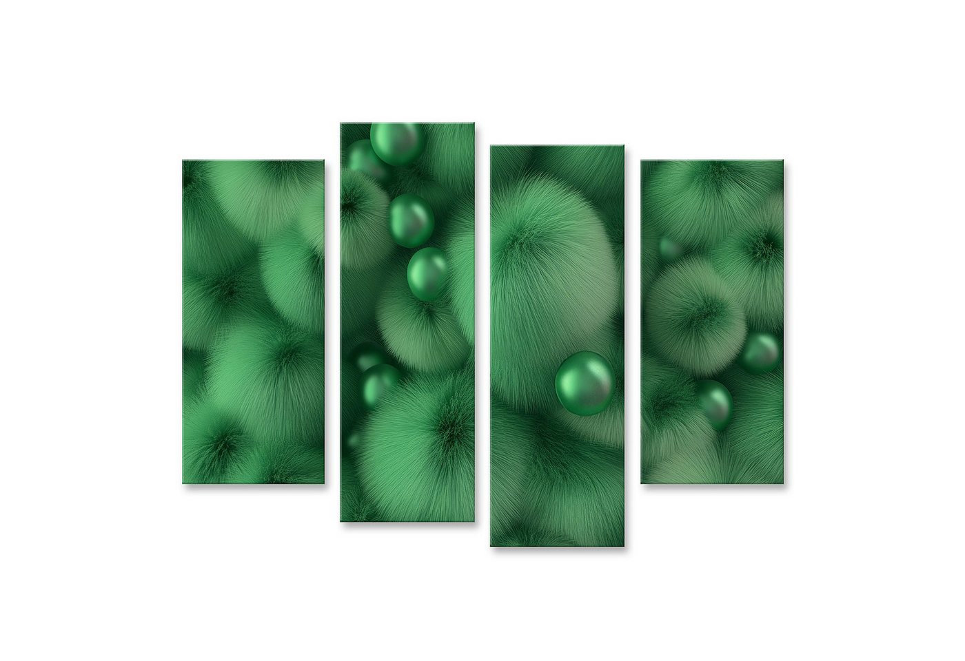 islandburner Leinwandbild, Grüne flauschige Kugeln und Bälle islandburner Leinwandbild, Grüne flauschige Kugeln und Bälle von islandburner