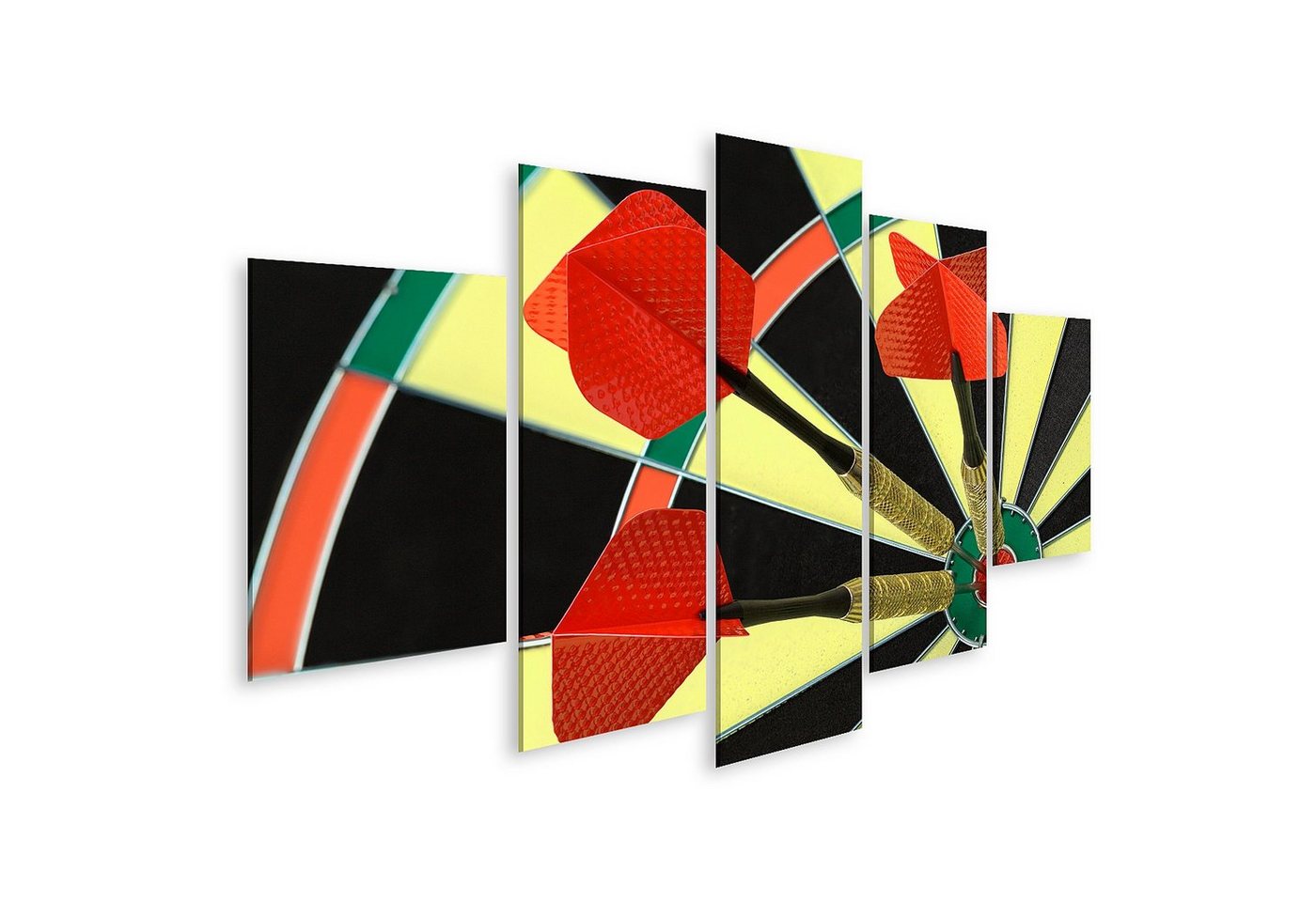 islandburner Leinwandbild Bild auf Leinwand Drei Darts Im Bulls Eye Auf Dartscheibe Wandbild Le islandburner Leinwandbild Bild auf Leinwand Drei Darts Im Bulls Eye Auf Dartscheibe Wandbild Le von islandburner