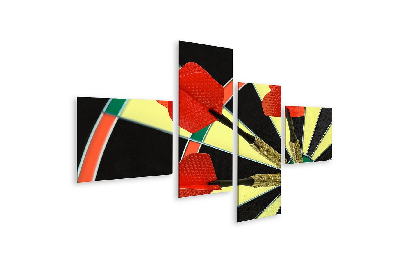 islandburner Leinwandbild Bild auf Leinwand Drei Darts im Bulls Eye auf einer Dartscheibe Wandbi islandburner Leinwandbild Bild auf Leinwand Drei Darts im Bulls Eye auf einer Dartscheibe Wandbi von islandburner