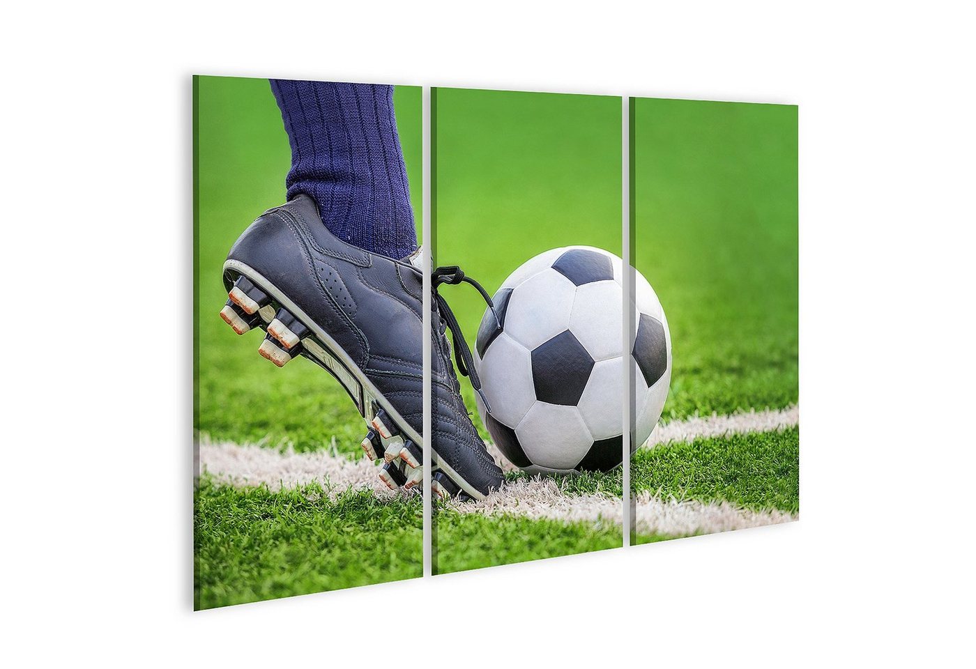 islandburner Leinwandbild Bild auf Leinwand Schießen Sie Einen Fußball Ball Mit Den Füßen Auf De islandburner Leinwandbild Bild auf Leinwand Schießen Sie Einen Fußball Ball Mit Den Füßen Auf De von islandburner