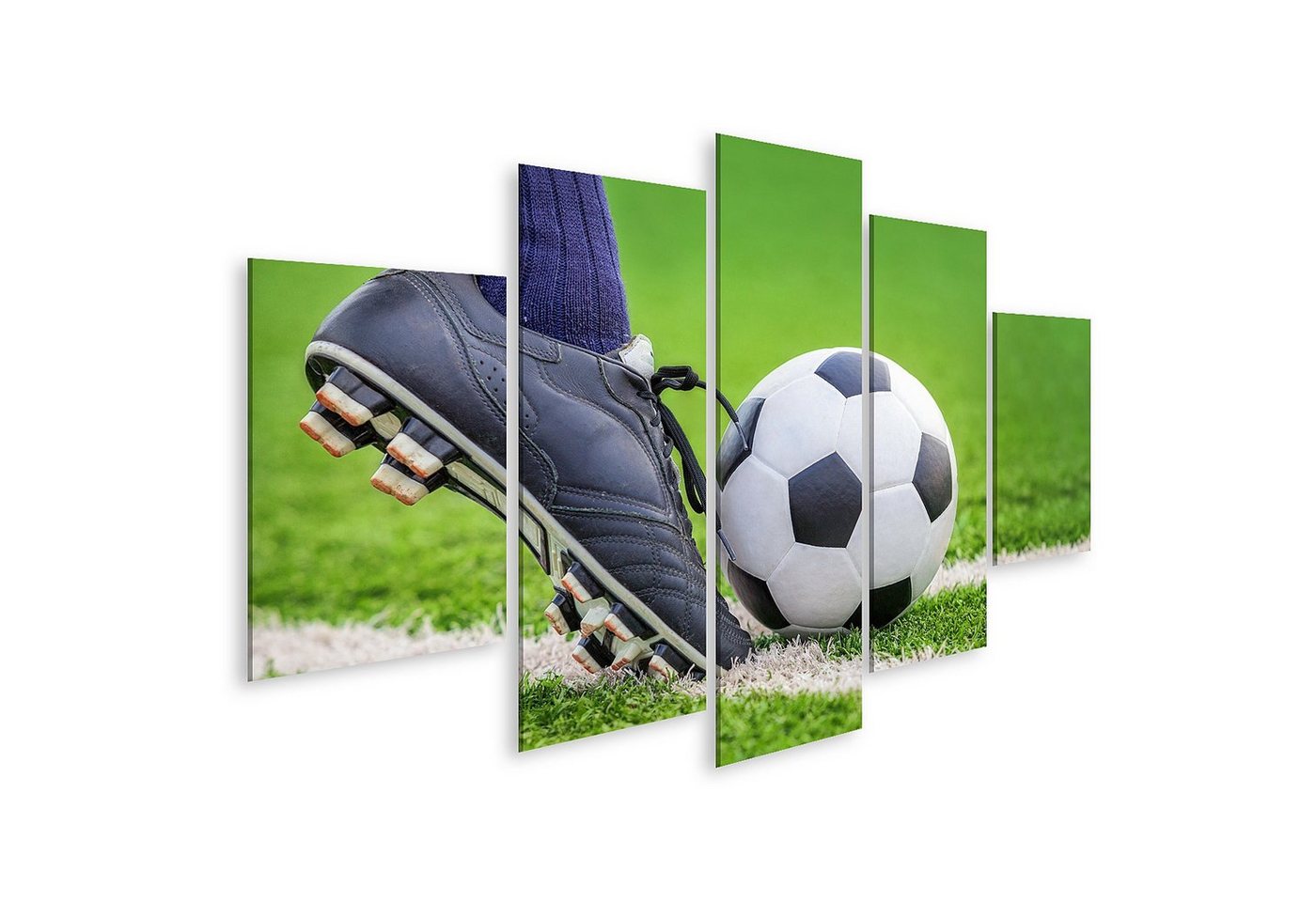 islandburner Leinwandbild Bild auf Leinwand Schießen Sie Einen Fußball Ball Mit Den Füßen Auf De islandburner Leinwandbild Bild auf Leinwand Schießen Sie Einen Fußball Ball Mit Den Füßen Auf De von islandburner
