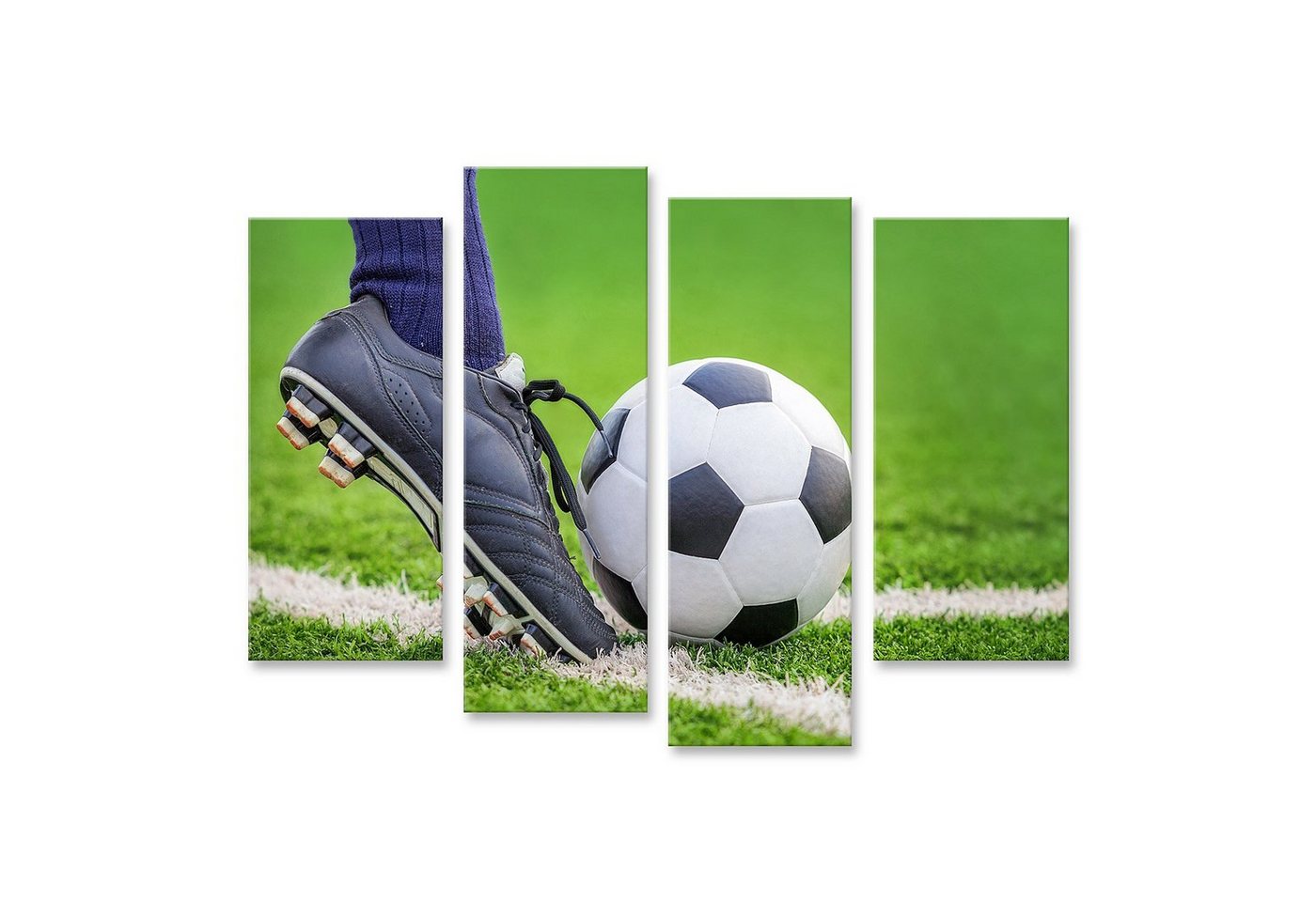 islandburner Leinwandbild Bild auf Leinwand Shoot A Soccer Ball mit seinen Füßen auf dem Fußball islandburner Leinwandbild Bild auf Leinwand Shoot A Soccer Ball mit seinen Füßen auf dem Fußball von islandburner