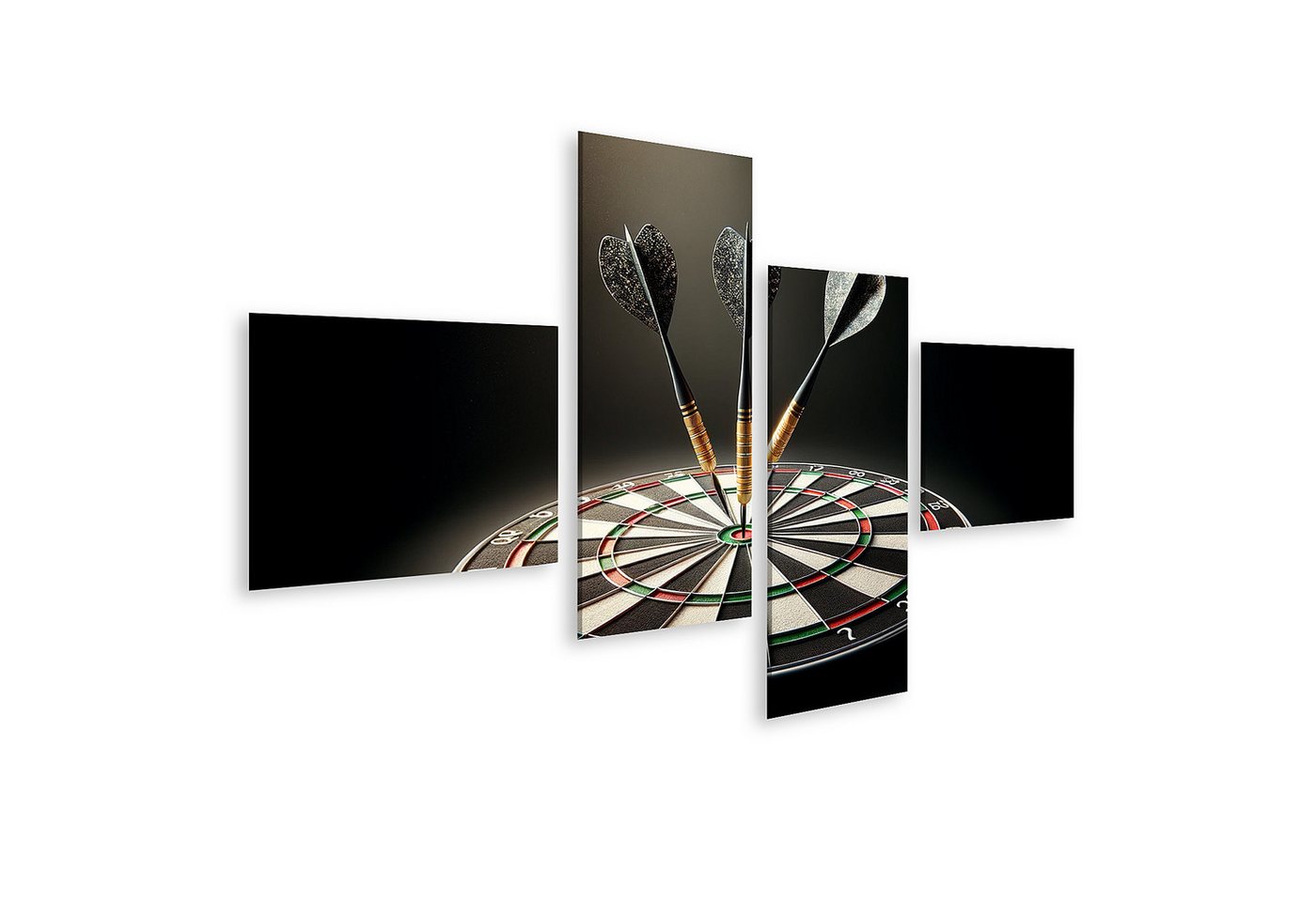 islandburner Leinwandbild Drei Darts im Bulls Eye traditionelle Dartscheibe islandburner Leinwandbild Drei Darts im Bulls Eye traditionelle Dartscheibe von islandburner