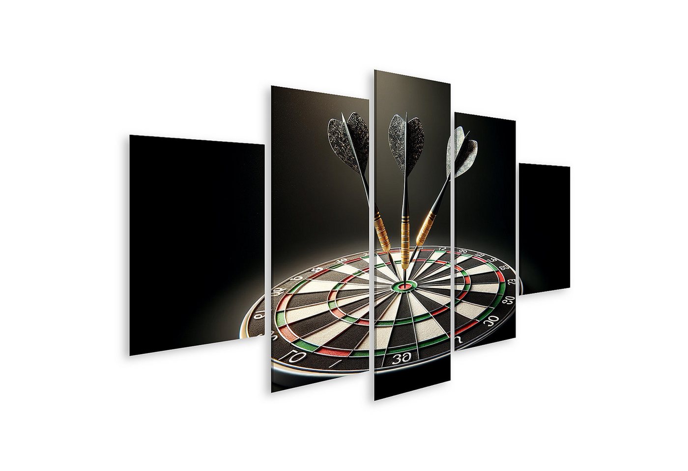 islandburner Leinwandbild Drei Darts im Bulls Eye traditionelle Dartscheibe islandburner Leinwandbild Drei Darts im Bulls Eye traditionelle Dartscheibe von islandburner
