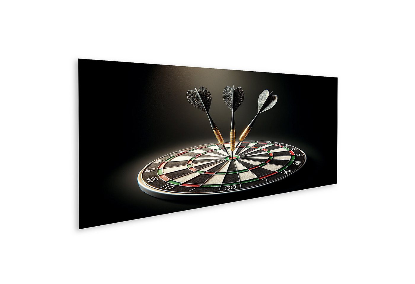 islandburner Leinwandbild Drei Darts im Bulls Eye traditionelle Dartscheibe islandburner Leinwandbild Drei Darts im Bulls Eye traditionelle Dartscheibe von islandburner