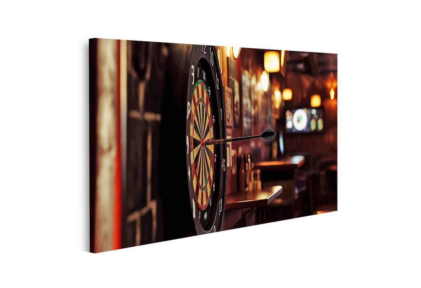 islandburner Leinwandbild Hyperrealistischer Dartpfeil trifft perfekt Bullseye - Pub-Feeling ga islandburner Leinwandbild Hyperrealistischer Dartpfeil trifft perfekt Bullseye - Pub-Feeling ga von islandburner