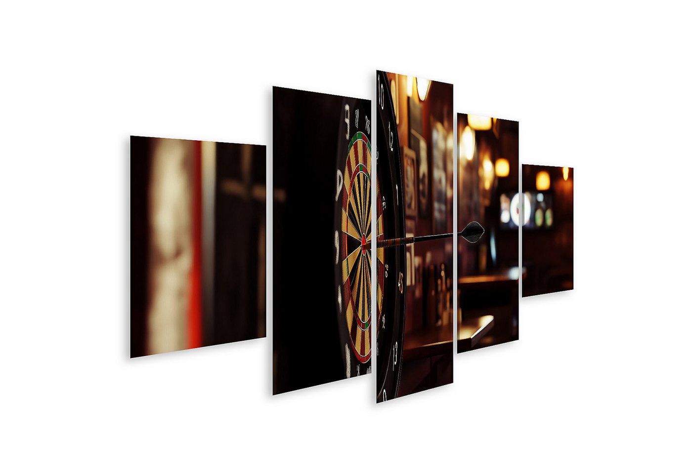 islandburner Leinwandbild Hyperrealistischer Dartpfeil trifft perfekt Bullseye - Pub-Feeling ga islandburner Leinwandbild Hyperrealistischer Dartpfeil trifft perfekt Bullseye - Pub-Feeling ga von islandburner