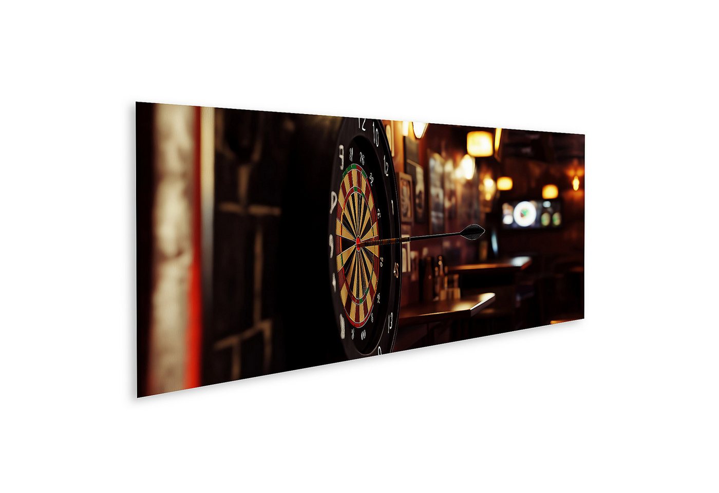 islandburner Leinwandbild Hyperrealistischer Dartpfeil trifft perfekt Bullseye - Pub-Feeling ga islandburner Leinwandbild Hyperrealistischer Dartpfeil trifft perfekt Bullseye - Pub-Feeling ga von islandburner