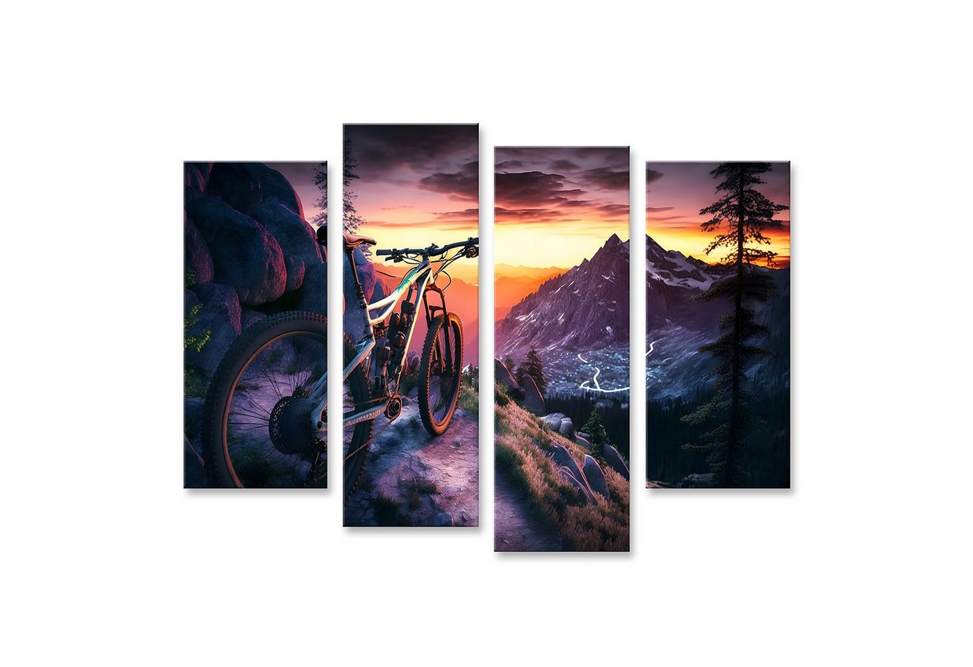 islandburner Leinwandbild Mountainbiker Sonnenuntergang Sport Fahrrad Landschaft Lands Bilder islandburner Leinwandbild Mountainbiker Sonnenuntergang Sport Fahrrad Landschaft Lands Bilder von islandburner