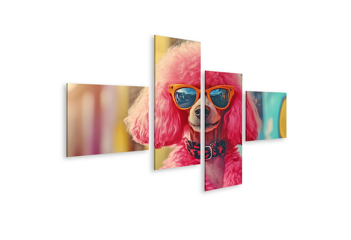 islandburner Leinwandbild Rosa Pudel mit Sonnenbrille islandburner Leinwandbild Rosa Pudel mit Sonnenbrille von islandburner