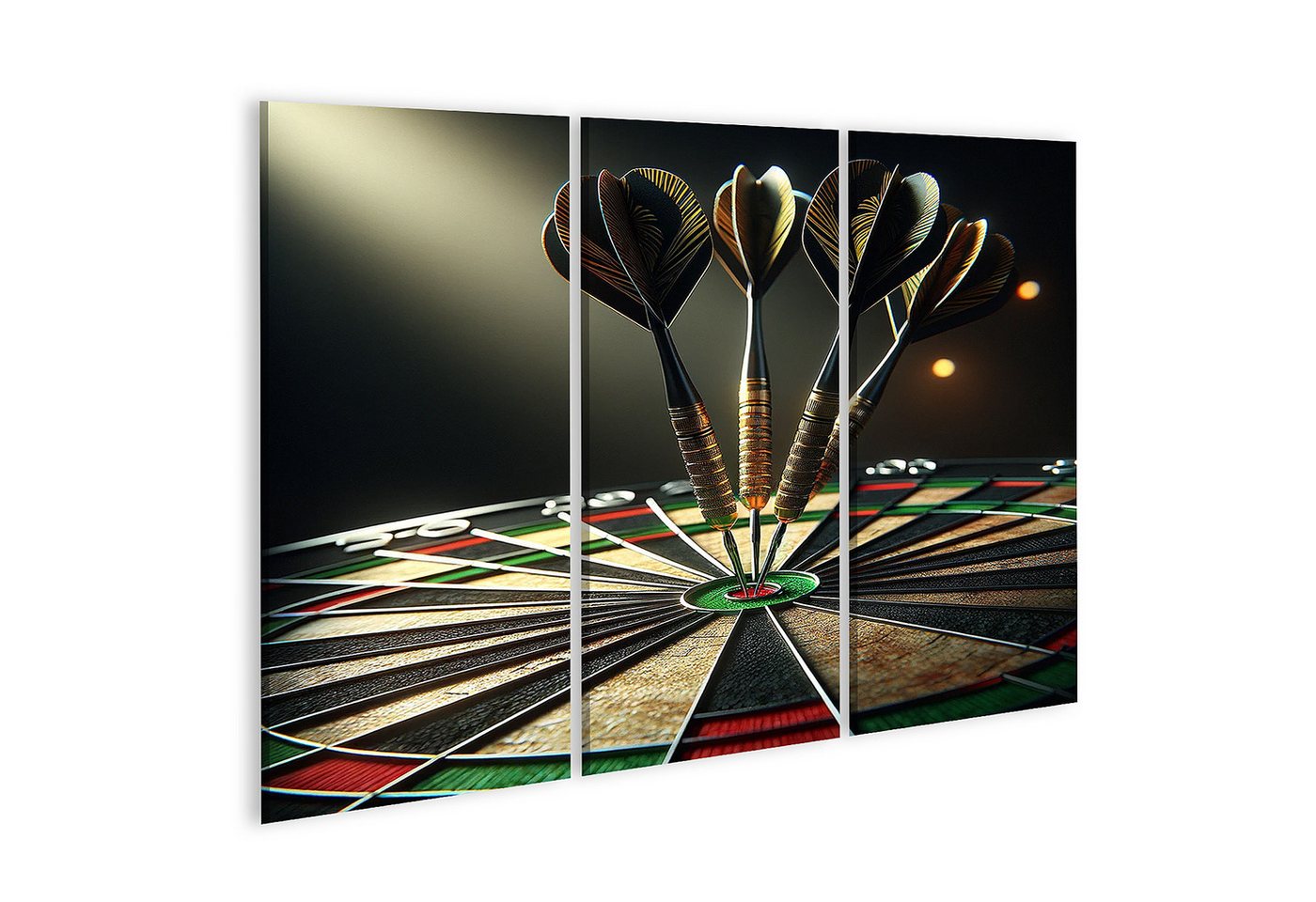 islandburner Leinwandbild Traditionelle Dartscheibe drei Darts im Bullseye schwarze Sc Bilder islandburner Leinwandbild Traditionelle Dartscheibe drei Darts im Bullseye schwarze Sc Bilder von islandburner