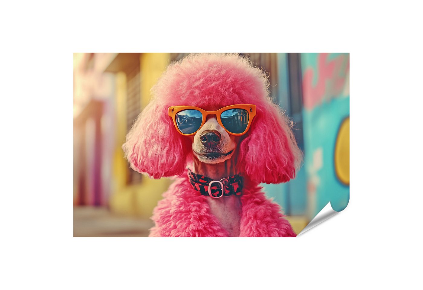 islandburner Poster Rosa Pudel mit Sonnenbrille islandburner Poster Rosa Pudel mit Sonnenbrille von islandburner