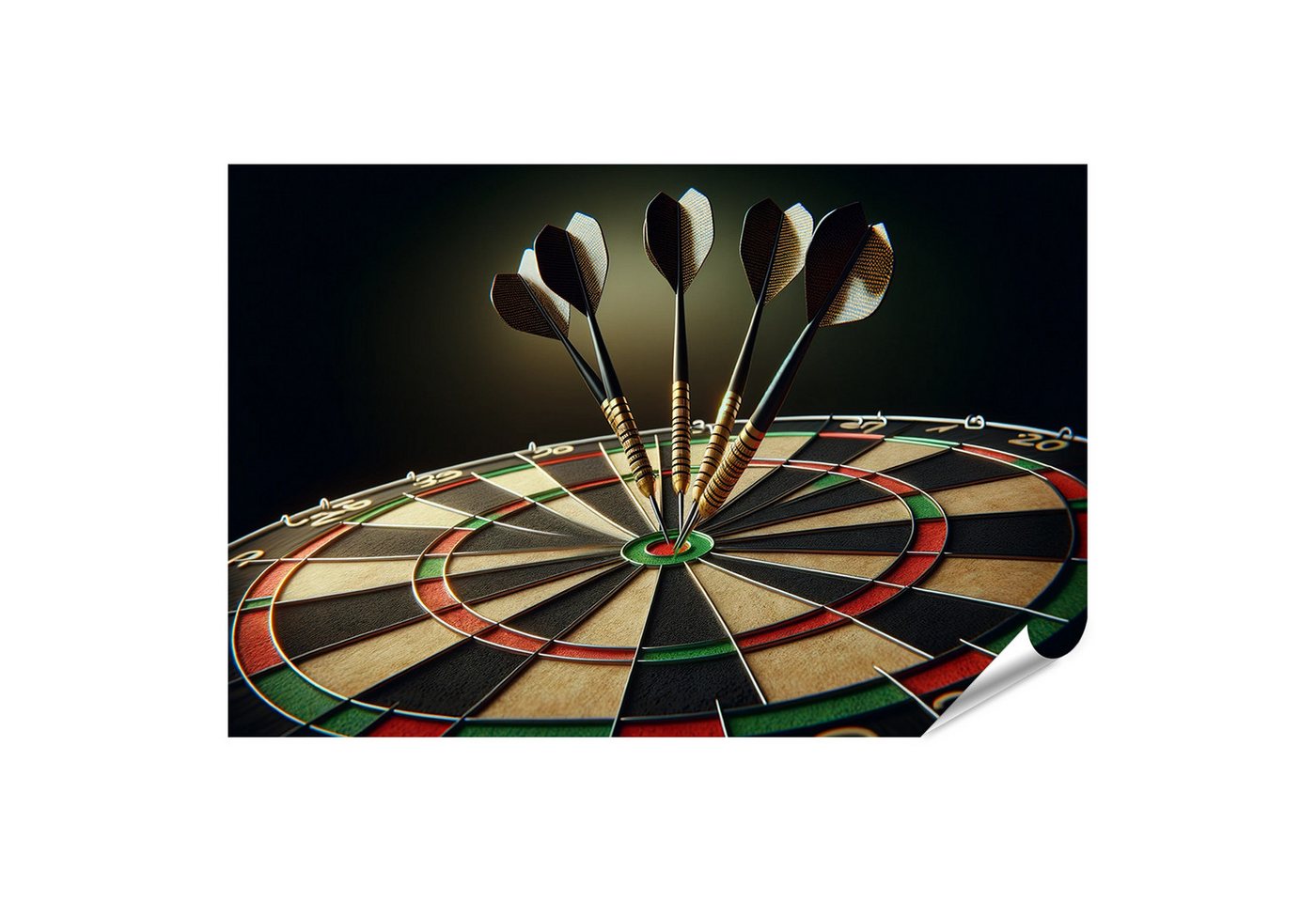 islandburner Poster Traditionelle Dartscheibe Darts im Bullseye weite Landschaft islandburner Poster Traditionelle Dartscheibe Darts im Bullseye weite Landschaft von islandburner