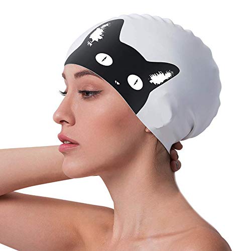 iwobi Badekappe Damen, Erwachsene Badekappe für Lange Haare, Silikon Swimming Cap Schwimmhaube, Unisex wasserdichte Bademütze für Männer Frauen iwobi Badekappe Damen, Erwachsene Badekappe für Lange Haare, Silikon Swimming Cap Schwimmhaube, Unisex wasserdichte Bademütze für Männer Frauen von iwobi