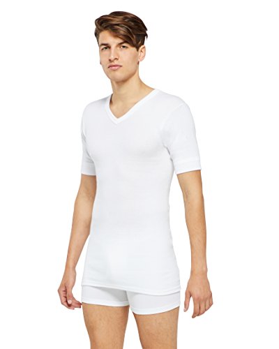 JBS Herren Basic Unterzieh T-Shirt V-Ausschnitt Dess. 300, Weiß, S von jbs
