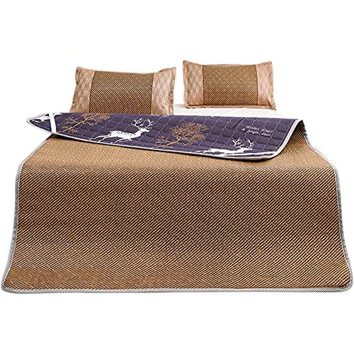 Tragbare faltbare Rattan-Isomatte für heißes Wetter, kühlendes Bett, Cusion für Zuhause, Schlafzimmer, Schule, Schlafsaal (A 90 x 190 cm) von jdfhsjkdbdcvdbcks