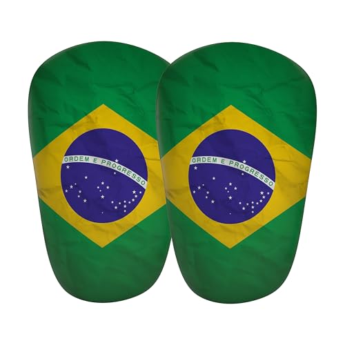 JDP Mini Schienbeinschoner, extra kleine Schienbeinschoner Fußball Herren, Anti-Rutsch Mini Schienbeinschoner Kinder Fussball, Fußball Schienbeinschoner klein 12x8 cm, Brasilien-Edition JDP Mini Schienbeinschoner, extra kleine Schienbeinschoner Fußball Herren, Anti-Rutsch Mini Schienbeinschoner Kinder Fussball, Fußball Schienbeinschoner klein 12x8 cm, Brasilien-Edition von jdp