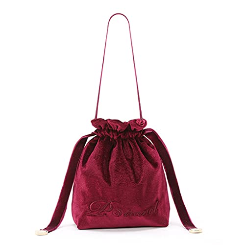 Kosmetiktasche für Mädchen und Damen, Make-up, Damenbinden, Kulturbeutel, Kosmetiktasche, Outdoor-Reisen, D (Weinrot, S) von jdstty