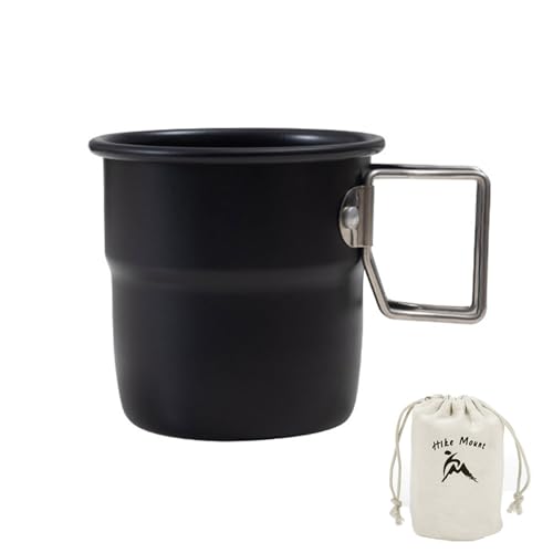 jdstty Küche Camping Trinkbecher Faltbare Kaffeetasse Touristengeschirr Outdoor Becher Edelstahl Teetasse Picknick-Utensilien von jdstty