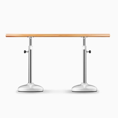 jiajulashou123 Ballettstange Freistehend Mobil Höhenverstellbar Ballettstange für Erwachsene Holz für Zuhause,Wohnzimmer,Tanzstudio,Stretchstange (Length:120CM,Stainless steels) von jiajulashou123