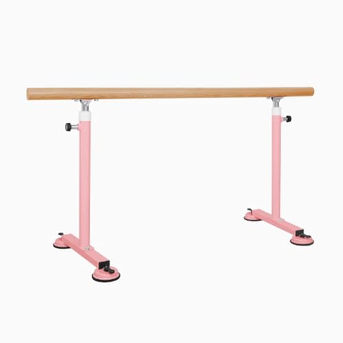 jiajulashou123 Freistehende Tragbare Ballettstange Ballettstange für Kinder Höhenverstellbar Strapazierfähig Ballettstange Stützstange rutschfest für Bewegungstraining,Stretching (Length:195CM,Pink) von jiajulashou123