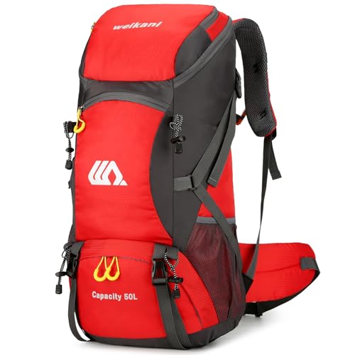 jianyana Wanderrucksack 50L Trekkingrucksack Regenhülle Reiserucksack Wasserdichter Campingrucksack für Wandern Camping Bergsteigen Reisen Sport Herren Damen jianyana Wanderrucksack 50L Trekkingrucksack Regenhülle Reiserucksack Wasserdichter Campingrucksack für Wandern Camping Bergsteigen Reisen Sport Herren Damen von jianyana