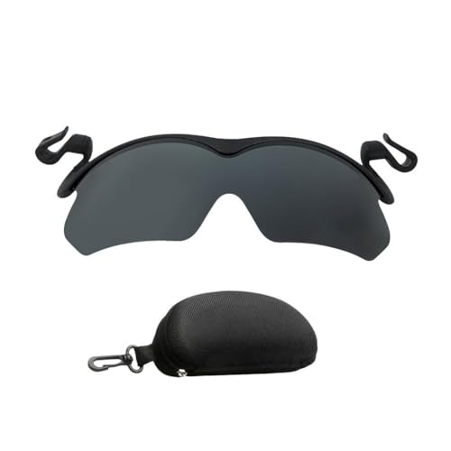 jileijar Sport-Sonnenbrille mit Clip, für Herren, zum Angeln, Radfahren, Wandern, Radfahren, UV-Schutz, Brille mit Etui, Schwarz , Einheitsgröße von jileijar