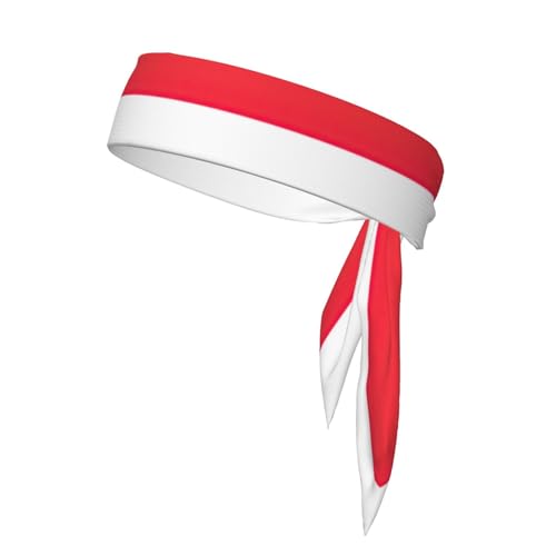 jingong Stirnband mit indonesischer Flagge, weich und atmungsaktiv, für Damen, geeignet für Sport und den täglichen Gebrauch von jingong