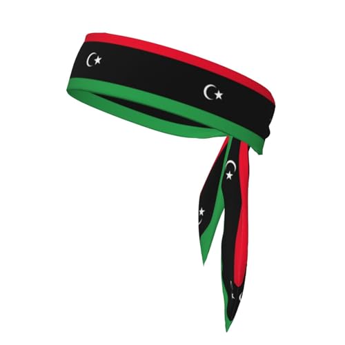 jingong Stirnband mit libyscher Flagge, weich und atmungsaktiv, für Damen, geeignet für Sport und den täglichen Gebrauch von jingong