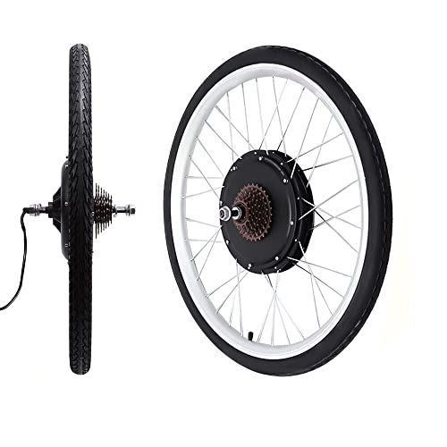 jiumxliu Elektro Fahrrad Umbausatz, 26 Zoll E-Bike Conversion Kit, 36V 500W E-Bike-Umbausatz für Hinterrad, Elektrofahrräder Hub Motor mit LED-Anzeige von jiumxliu