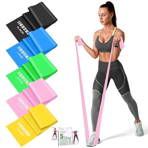 5 Stücke Fitnessbänder, 1.5M Widerstandsbände Gymnastikband in 5 Stärke Resistance Bands Fitnessband für Pilates Yoga Männer Frauen Sport Home Gym 5 Stücke Fitnessbänder, 1.5M Widerstandsbände Gymnastikband in 5 Stärke Resistance Bands Fitnessband für Pilates Yoga Männer Frauen Sport Home Gym von jjshund