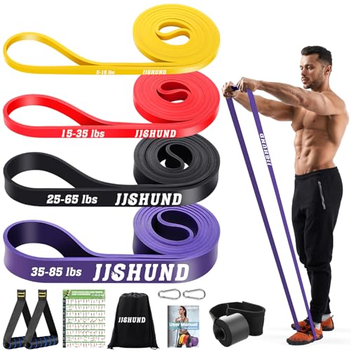 Widerstandsband-Set, Klimmzugbänder Übungsbänder mit 4 Widerstandsstufen für Krafttraining, Powerlifting, Muskelaufbau, Männer und Frauen Widerstandsband-Set, Klimmzugbänder Übungsbänder mit 4 Widerstandsstufen für Krafttraining, Powerlifting, Muskelaufbau, Männer und Frauen von jjshund